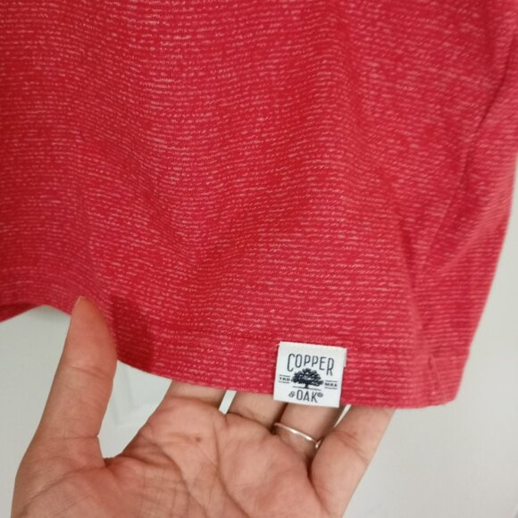 Copper & Oak T-Shirt Mens Red Heathered  XXL Cotton/Polyester Blend - Picture 3 of 7